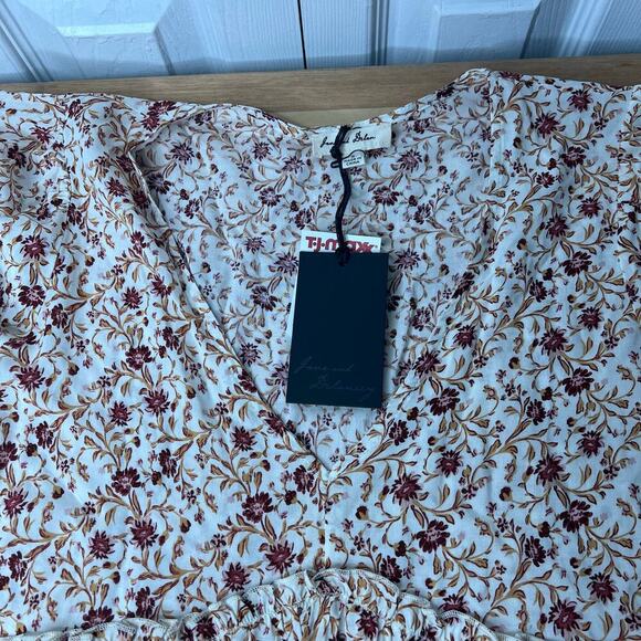 NWT Jane and Delancey Dress Size Small Long Sleeve V-Neck Boho Cottage Prairie - Picture 10 of 11